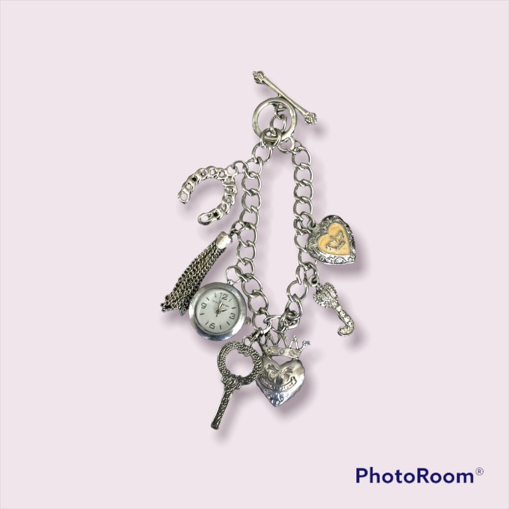 Silver charm bracelet